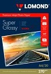 Суперглянцевая Super_Glossy_Warm фотобумага LOMOND_A4_270г/м2_20л